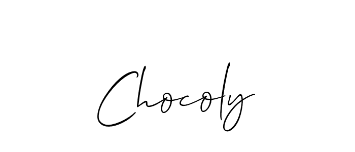 Chocoly stylish signature style. Best Handwritten Sign (Allison_Script) for my name. Handwritten Signature Collection Ideas for my name Chocoly. Chocoly signature style 2 images and pictures png