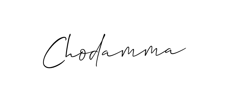 The best way (Allison_Script) to make a short signature is to pick only two or three words in your name. The name Chodamma include a total of six letters. For converting this name. Chodamma signature style 2 images and pictures png