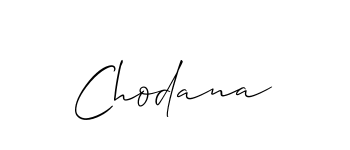 It looks lik you need a new signature style for name Chodana. Design unique handwritten (Allison_Script) signature with our free signature maker in just a few clicks. Chodana signature style 2 images and pictures png