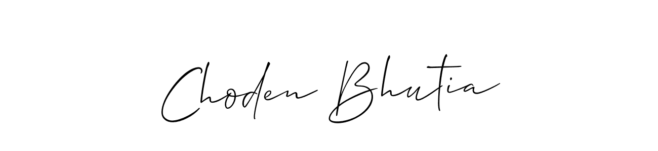 How to Draw Choden Bhutia signature style? Allison_Script is a latest design signature styles for name Choden Bhutia. Choden Bhutia signature style 2 images and pictures png