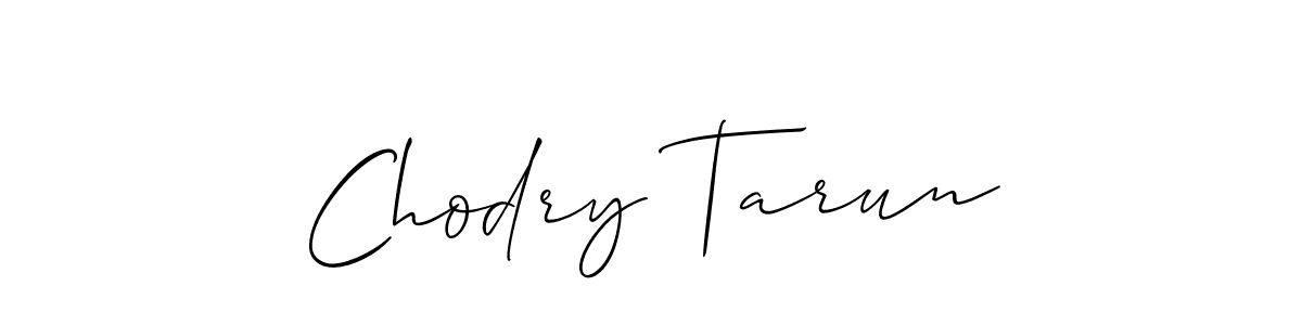 Allison_Script is a professional signature style that is perfect for those who want to add a touch of class to their signature. It is also a great choice for those who want to make their signature more unique. Get Chodry Tarun name to fancy signature for free. Chodry Tarun signature style 2 images and pictures png