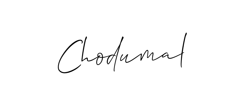 How to make Chodumal signature? Allison_Script is a professional autograph style. Create handwritten signature for Chodumal name. Chodumal signature style 2 images and pictures png