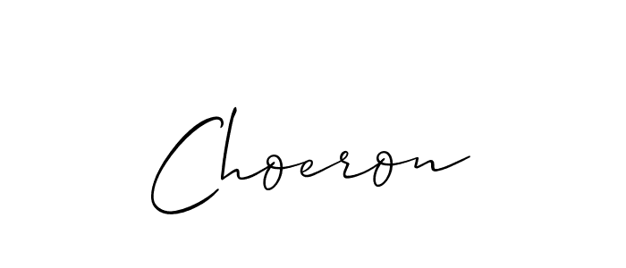 Choeron stylish signature style. Best Handwritten Sign (Allison_Script) for my name. Handwritten Signature Collection Ideas for my name Choeron. Choeron signature style 2 images and pictures png