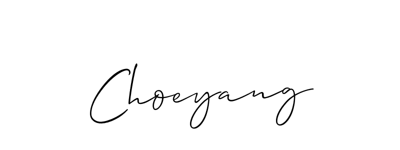 How to make Choeyang signature? Allison_Script is a professional autograph style. Create handwritten signature for Choeyang name. Choeyang signature style 2 images and pictures png