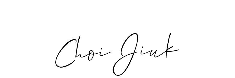 Choi Jiuk stylish signature style. Best Handwritten Sign (Allison_Script) for my name. Handwritten Signature Collection Ideas for my name Choi Jiuk. Choi Jiuk signature style 2 images and pictures png