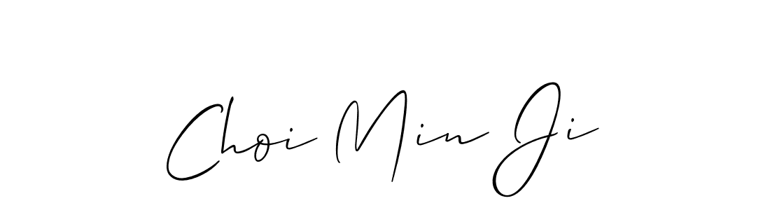 It looks lik you need a new signature style for name Choi Min Ji. Design unique handwritten (Allison_Script) signature with our free signature maker in just a few clicks. Choi Min Ji signature style 2 images and pictures png