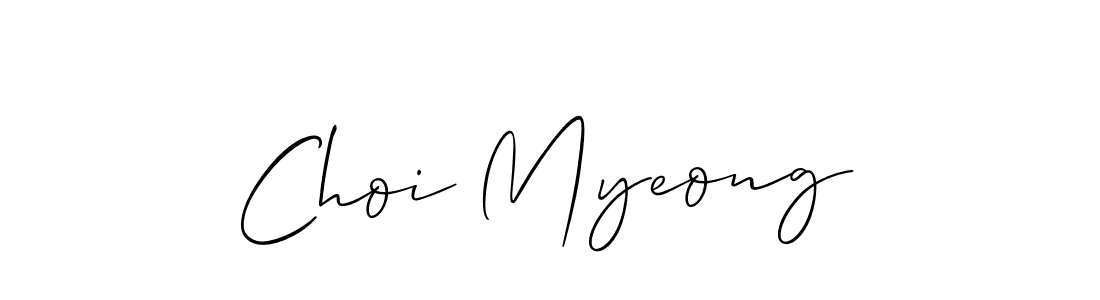 Choi Myeong stylish signature style. Best Handwritten Sign (Allison_Script) for my name. Handwritten Signature Collection Ideas for my name Choi Myeong. Choi Myeong signature style 2 images and pictures png