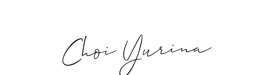 Also we have Choi Yurina name is the best signature style. Create professional handwritten signature collection using Allison_Script autograph style. Choi Yurina signature style 2 images and pictures png