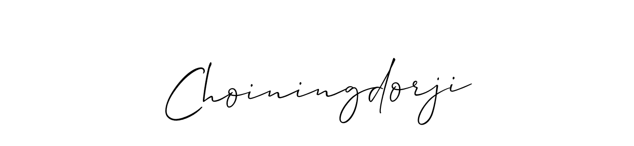 Use a signature maker to create a handwritten signature online. With this signature software, you can design (Allison_Script) your own signature for name Choiningdorji. Choiningdorji signature style 2 images and pictures png