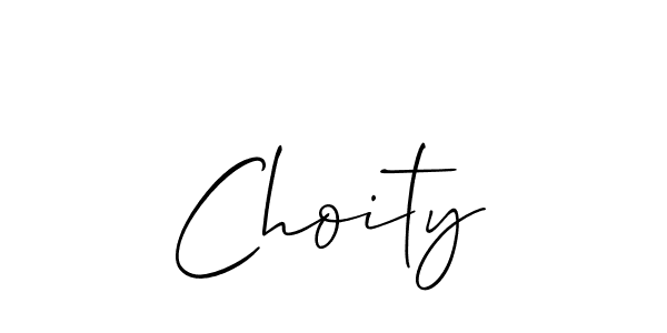 Design your own signature with our free online signature maker. With this signature software, you can create a handwritten (Allison_Script) signature for name Choity. Choity signature style 2 images and pictures png