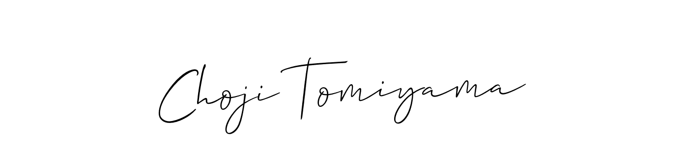 Design your own signature with our free online signature maker. With this signature software, you can create a handwritten (Allison_Script) signature for name Choji Tomiyama. Choji Tomiyama signature style 2 images and pictures png