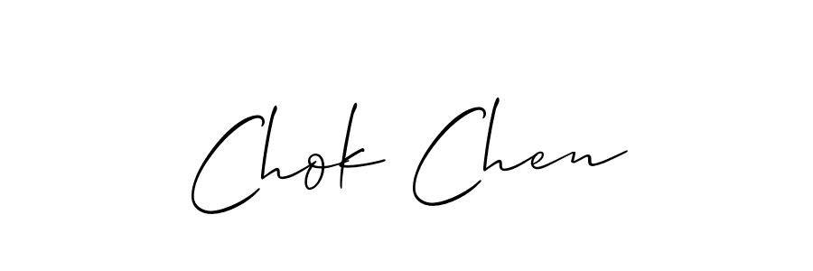 How to make Chok Chen signature? Allison_Script is a professional autograph style. Create handwritten signature for Chok Chen name. Chok Chen signature style 2 images and pictures png