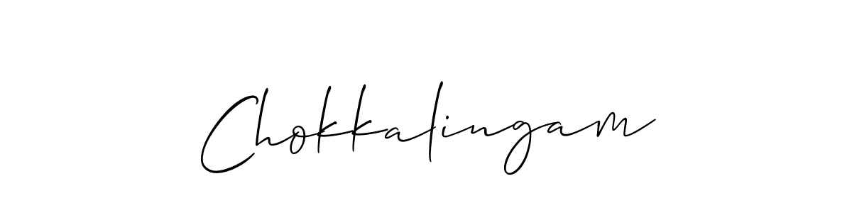 It looks lik you need a new signature style for name Chokkalingam. Design unique handwritten (Allison_Script) signature with our free signature maker in just a few clicks. Chokkalingam signature style 2 images and pictures png