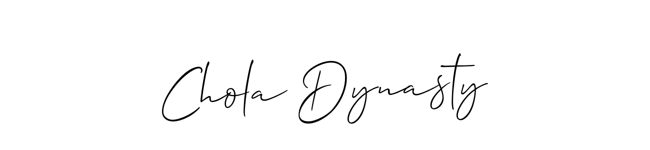 The best way (Allison_Script) to make a short signature is to pick only two or three words in your name. The name Chola Dynasty include a total of six letters. For converting this name. Chola Dynasty signature style 2 images and pictures png