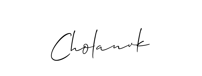 It looks lik you need a new signature style for name Cholanvk. Design unique handwritten (Allison_Script) signature with our free signature maker in just a few clicks. Cholanvk signature style 2 images and pictures png