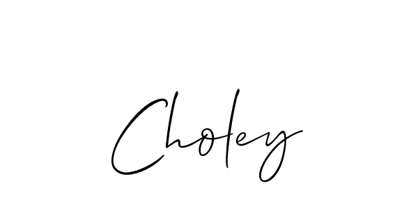 How to make Choley name signature. Use Allison_Script style for creating short signs online. This is the latest handwritten sign. Choley signature style 2 images and pictures png