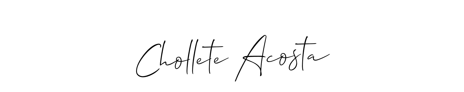 Check out images of Autograph of Chollete Acosta name. Actor Chollete Acosta Signature Style. Allison_Script is a professional sign style online. Chollete Acosta signature style 2 images and pictures png