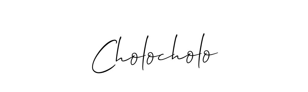 Also You can easily find your signature by using the search form. We will create Cholocholo name handwritten signature images for you free of cost using Allison_Script sign style. Cholocholo signature style 2 images and pictures png