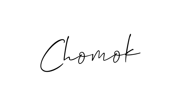 Chomok stylish signature style. Best Handwritten Sign (Allison_Script) for my name. Handwritten Signature Collection Ideas for my name Chomok. Chomok signature style 2 images and pictures png