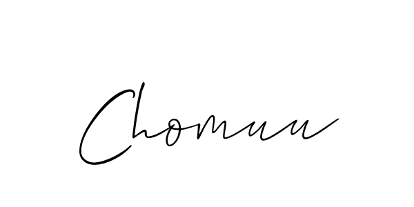 You should practise on your own different ways (Allison_Script) to write your name (Chomuu) in signature. don't let someone else do it for you. Chomuu signature style 2 images and pictures png