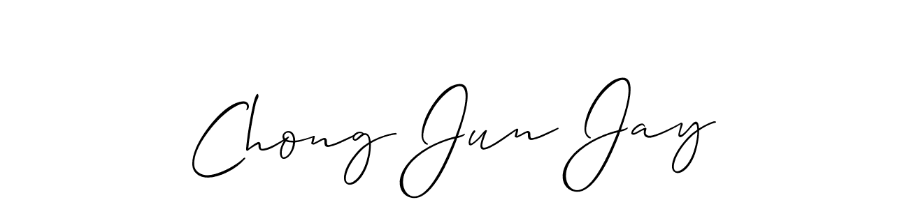Make a beautiful signature design for name Chong Jun Jay. With this signature (Allison_Script) style, you can create a handwritten signature for free. Chong Jun Jay signature style 2 images and pictures png