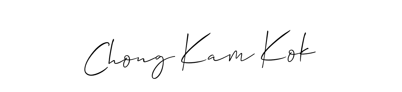 Also You can easily find your signature by using the search form. We will create Chong Kam Kok name handwritten signature images for you free of cost using Allison_Script sign style. Chong Kam Kok signature style 2 images and pictures png