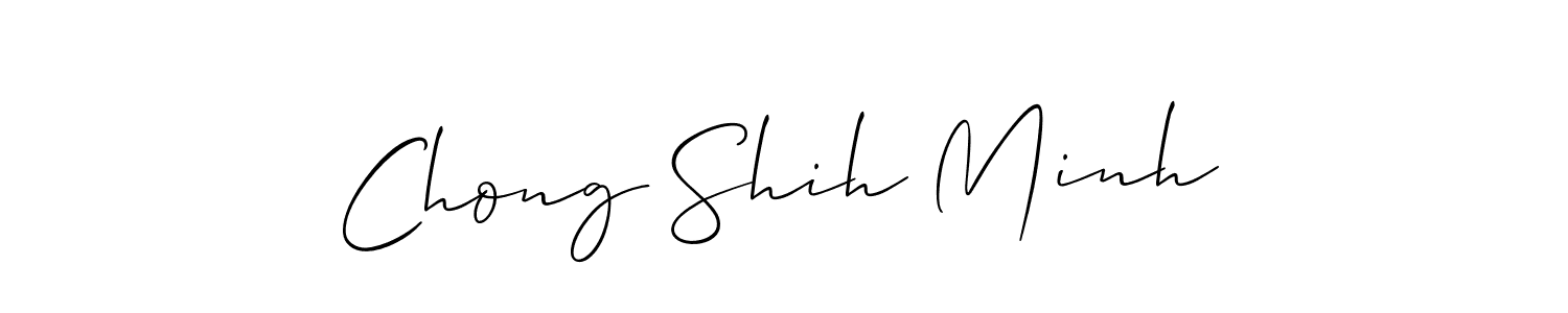 Also You can easily find your signature by using the search form. We will create Chong Shih Minh name handwritten signature images for you free of cost using Allison_Script sign style. Chong Shih Minh signature style 2 images and pictures png