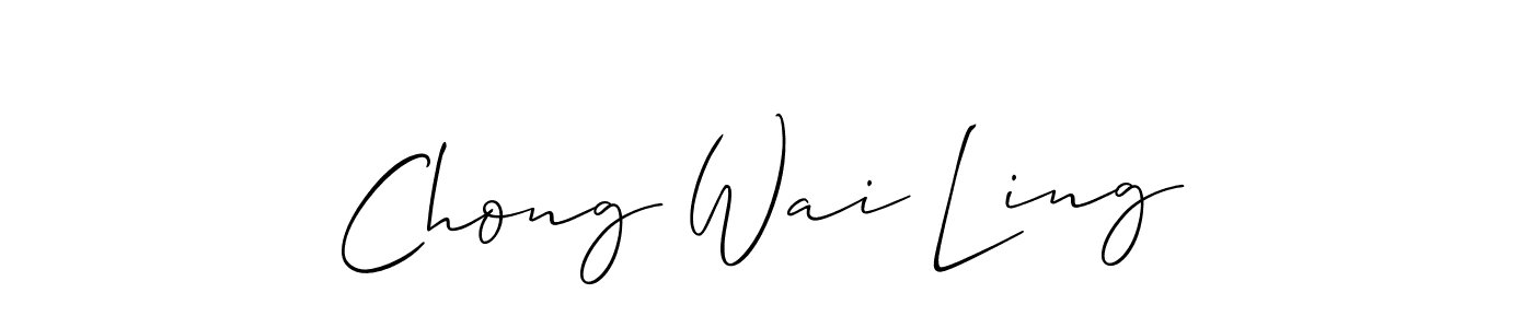 if you are searching for the best signature style for your name Chong Wai Ling. so please give up your signature search. here we have designed multiple signature styles  using Allison_Script. Chong Wai Ling signature style 2 images and pictures png