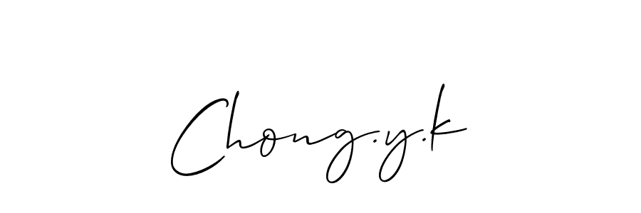Best and Professional Signature Style for Chong.y.k. Allison_Script Best Signature Style Collection. Chong.y.k signature style 2 images and pictures png