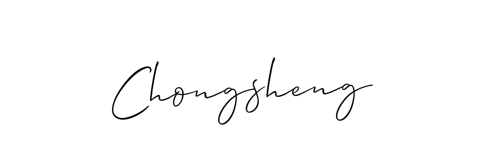 How to Draw Chongsheng signature style? Allison_Script is a latest design signature styles for name Chongsheng. Chongsheng signature style 2 images and pictures png