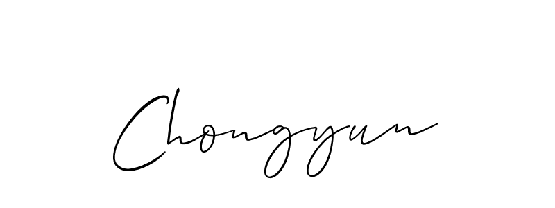 Make a beautiful signature design for name Chongyun. Use this online signature maker to create a handwritten signature for free. Chongyun signature style 2 images and pictures png