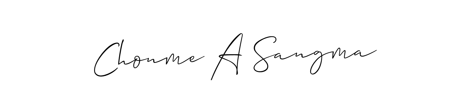 How to Draw Chonme A Sangma signature style? Allison_Script is a latest design signature styles for name Chonme A Sangma. Chonme A Sangma signature style 2 images and pictures png