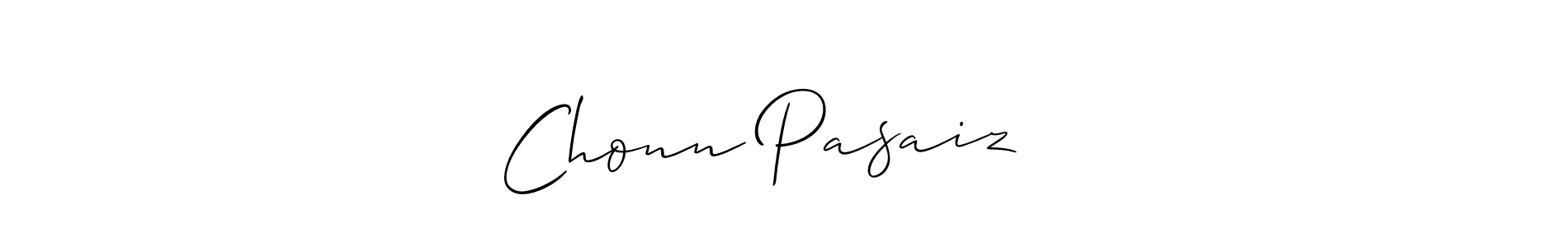 You should practise on your own different ways (Allison_Script) to write your name (Chonn Pasaiz ❤️) in signature. don't let someone else do it for you. Chonn Pasaiz ❤️ signature style 2 images and pictures png