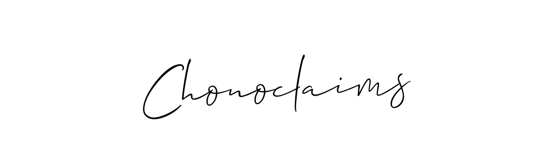 How to make Chonoclaims signature? Allison_Script is a professional autograph style. Create handwritten signature for Chonoclaims name. Chonoclaims signature style 2 images and pictures png