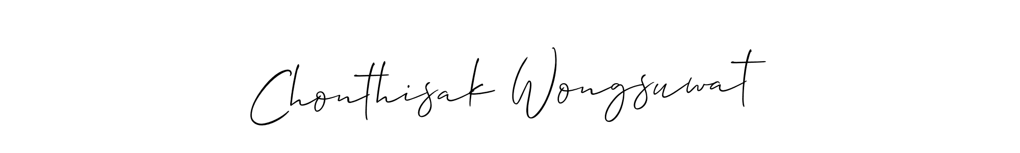 It looks lik you need a new signature style for name Chonthisak Wongsuwat. Design unique handwritten (Allison_Script) signature with our free signature maker in just a few clicks. Chonthisak Wongsuwat signature style 2 images and pictures png