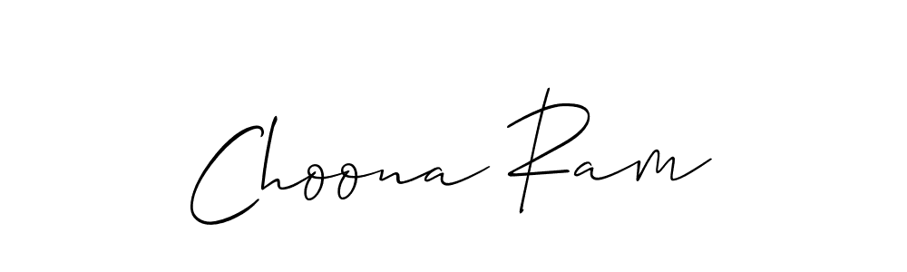 Choona Ram stylish signature style. Best Handwritten Sign (Allison_Script) for my name. Handwritten Signature Collection Ideas for my name Choona Ram. Choona Ram signature style 2 images and pictures png