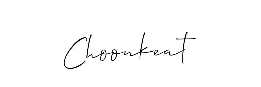 if you are searching for the best signature style for your name Choonkeat. so please give up your signature search. here we have designed multiple signature styles  using Allison_Script. Choonkeat signature style 2 images and pictures png