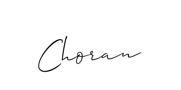 Design your own signature with our free online signature maker. With this signature software, you can create a handwritten (Allison_Script) signature for name Choran. Choran signature style 2 images and pictures png