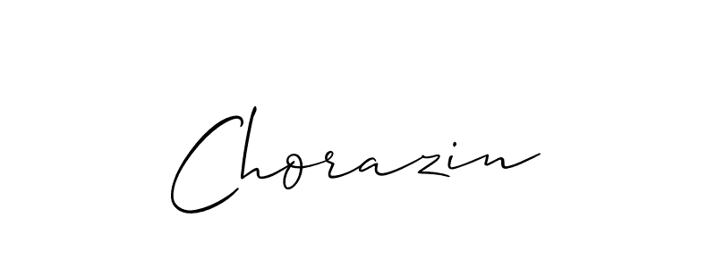 Also we have Chorazin name is the best signature style. Create professional handwritten signature collection using Allison_Script autograph style. Chorazin signature style 2 images and pictures png