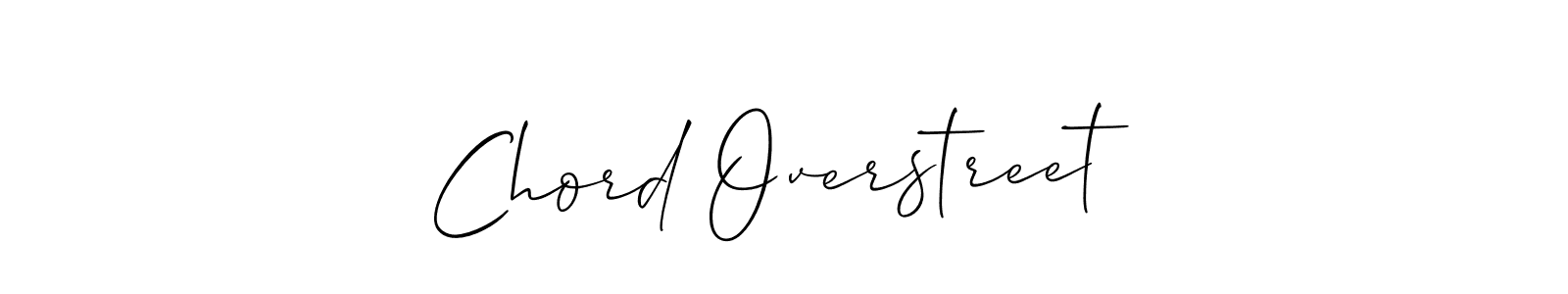 How to make Chord Overstreet name signature. Use Allison_Script style for creating short signs online. This is the latest handwritten sign. Chord Overstreet signature style 2 images and pictures png