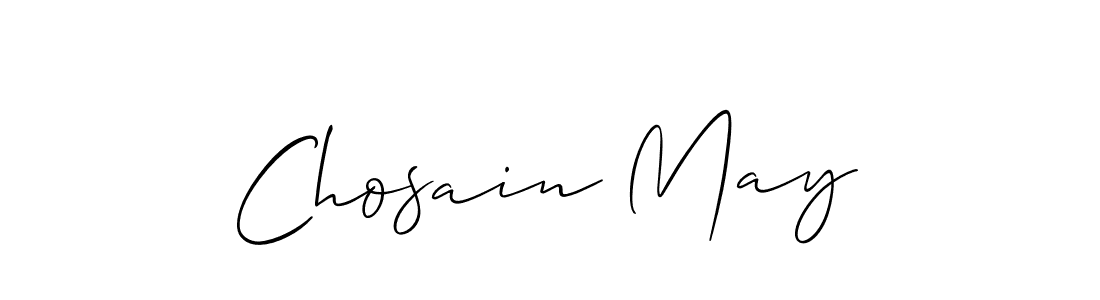 Create a beautiful signature design for name Chosain May. With this signature (Allison_Script) fonts, you can make a handwritten signature for free. Chosain May signature style 2 images and pictures png