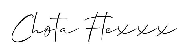The Allison_Script signature style provides a bold statement for name Chota Flexxx. Designed for business owners, executives, and leaders. Chota Flexxx signature style 2 images and pictures png