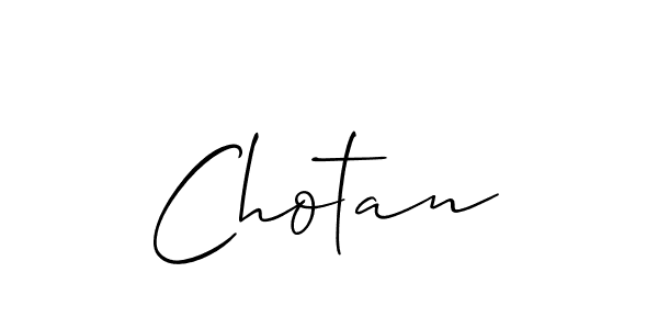 Make a beautiful signature design for name Chotan. With this signature (Allison_Script) style, you can create a handwritten signature for free. Chotan signature style 2 images and pictures png
