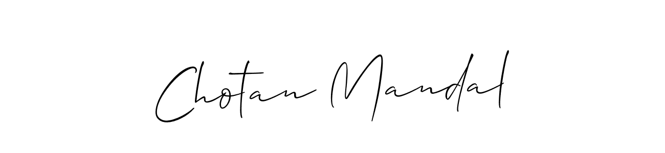 How to Draw Chotan Mandal signature style? Allison_Script is a latest design signature styles for name Chotan Mandal. Chotan Mandal signature style 2 images and pictures png