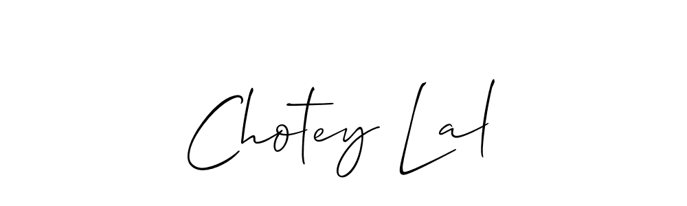 Create a beautiful signature design for name Chotey Lal. With this signature (Allison_Script) fonts, you can make a handwritten signature for free. Chotey Lal signature style 2 images and pictures png