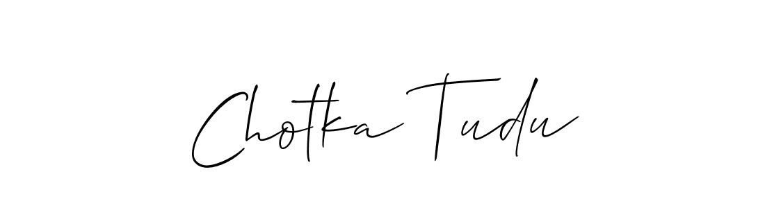 How to make Chotka Tudu signature? Allison_Script is a professional autograph style. Create handwritten signature for Chotka Tudu name. Chotka Tudu signature style 2 images and pictures png