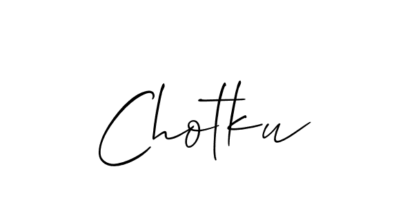 It looks lik you need a new signature style for name Chotku. Design unique handwritten (Allison_Script) signature with our free signature maker in just a few clicks. Chotku signature style 2 images and pictures png