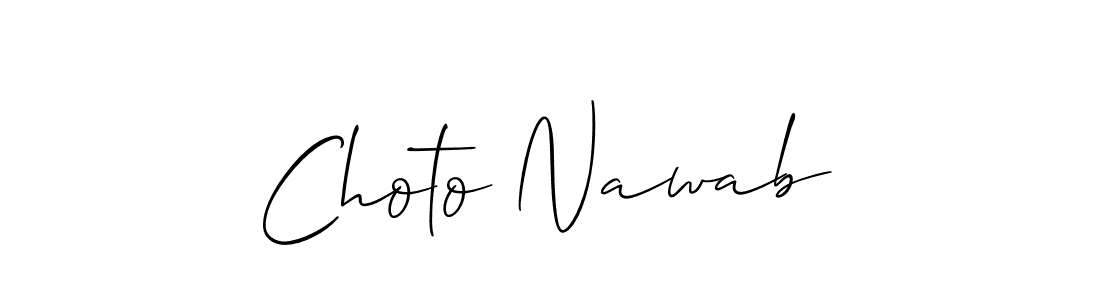 The best way (Allison_Script) to make a short signature is to pick only two or three words in your name. The name Choto Nawab include a total of six letters. For converting this name. Choto Nawab signature style 2 images and pictures png