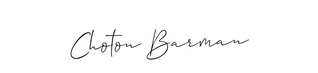 Allison_Script is a professional signature style that is perfect for those who want to add a touch of class to their signature. It is also a great choice for those who want to make their signature more unique. Get Choton Barman name to fancy signature for free. Choton Barman signature style 2 images and pictures png
