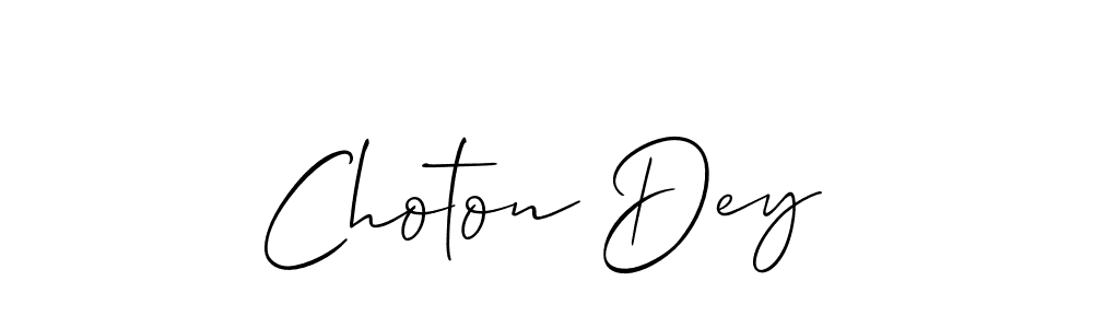 Also we have Choton Dey name is the best signature style. Create professional handwritten signature collection using Allison_Script autograph style. Choton Dey signature style 2 images and pictures png